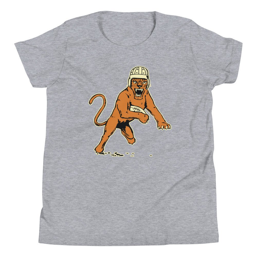 Vintage Pitt Football Kids Youth Shirt - 1940s Panther Football Mascot Art Youth Staple Tee - Rivalry Week