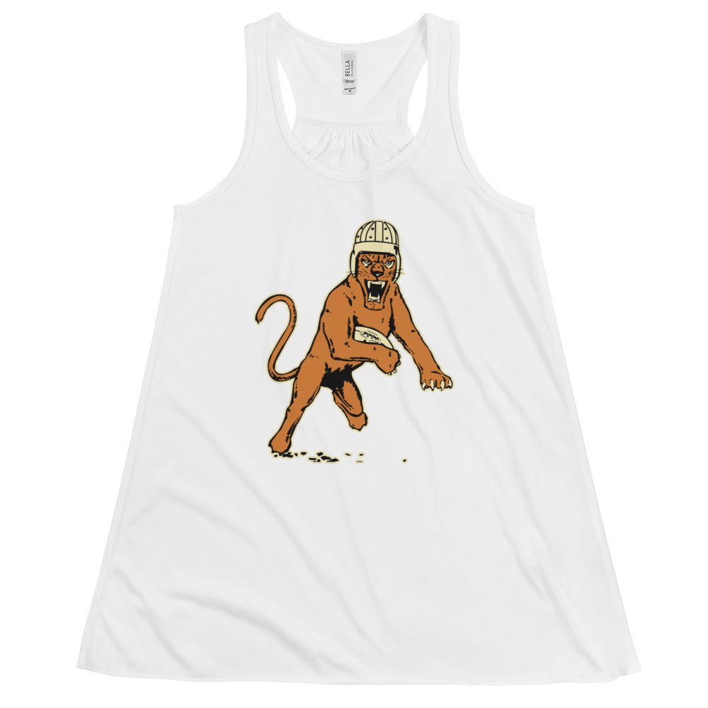 Vintage Pitt Football Women's Flowy Tank Top - 1940s Panther Football Mascot Art W Tank Top - Rivalry Week