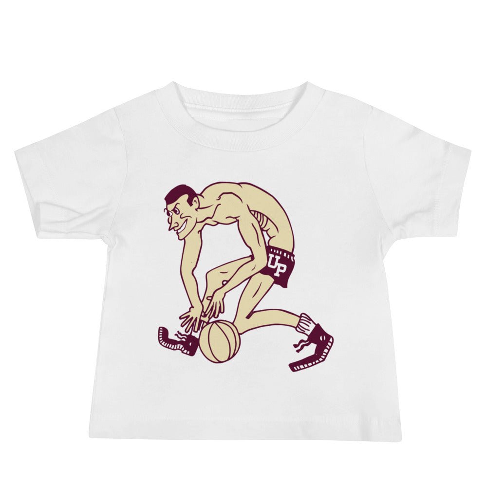 Vintage Portland Pilots Basketball Baby T Shirt - 1940s Double Dribble Art Baby Staple Tee - Rivalry Week