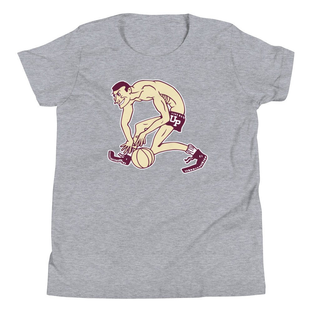 Vintage Portland Pilots Basketball Kids Youth Shirt - 1940s Double Dribble Art Youth Staple Tee - Rivalry Week