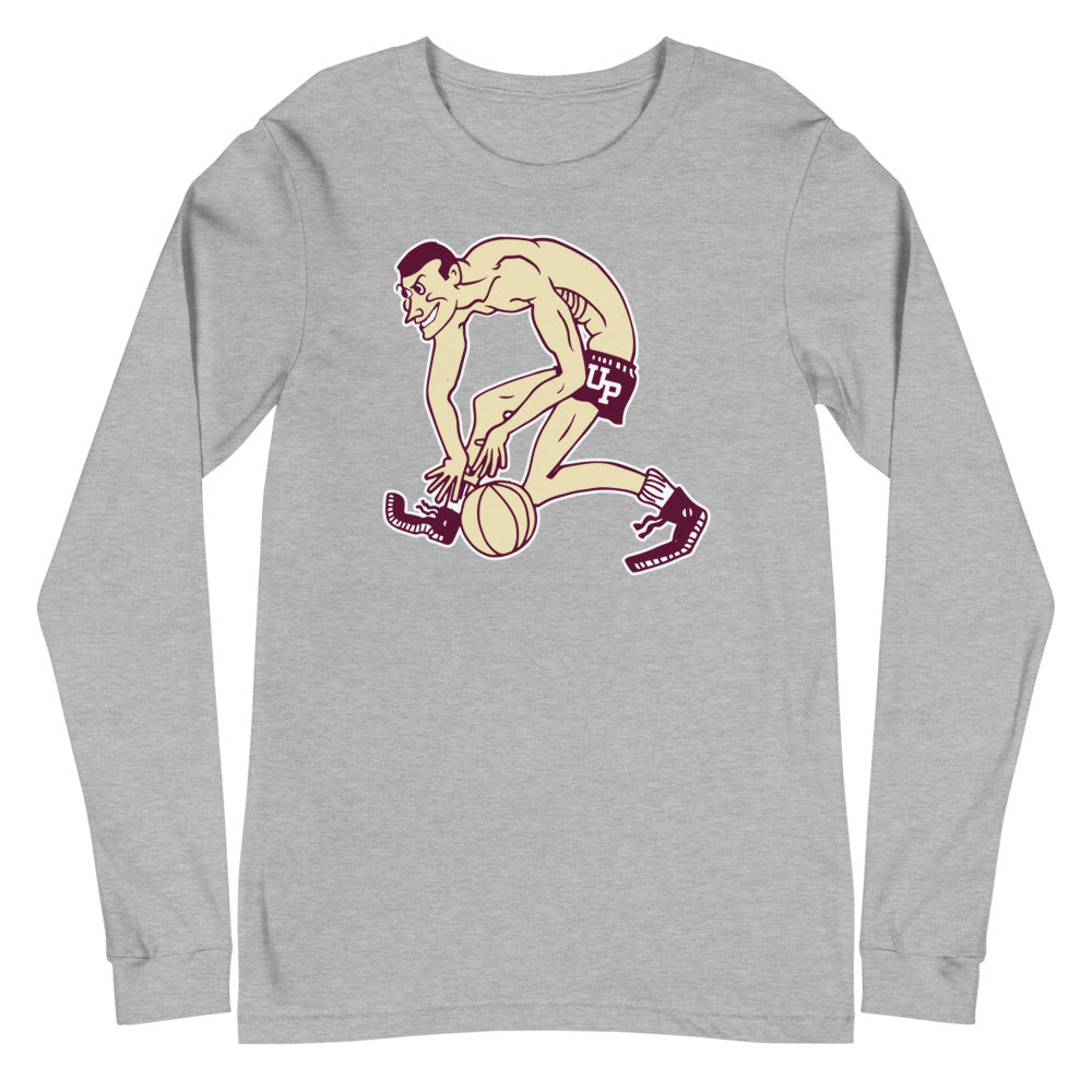 Vintage Portland Pilots Basketball Long Sleeve Shirt - 1940s Double Dribble Art Long Sleeve Shirt - Rivalry Week