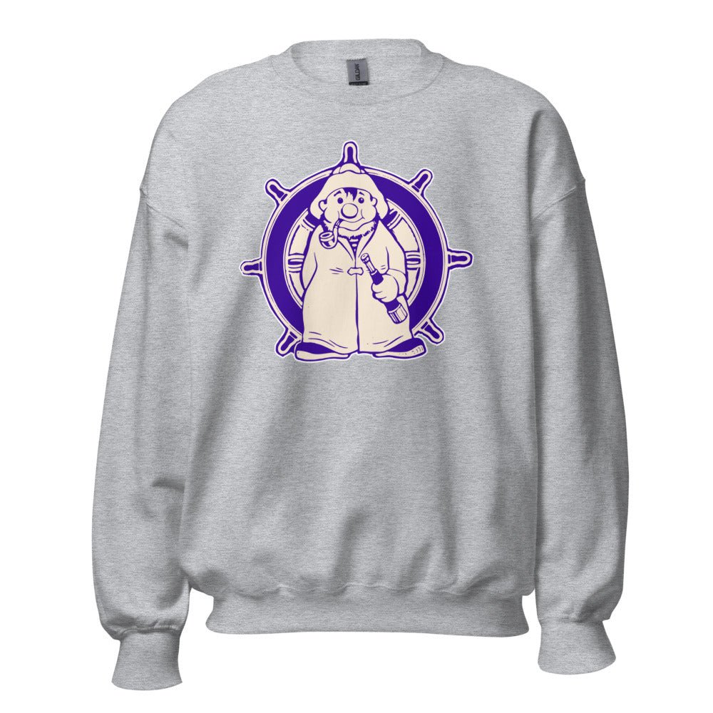 Vintage Portland Pilots Crew Neck Sweatshirt - 1940s Wet Wally Art Sweatshirt - Rivalry Week