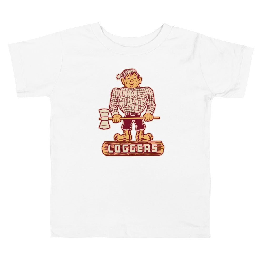 Vintage Puget Sound Toddler T Shirt - 1950s Happy Logger Art Toddler Staple Tee - rivalryweek