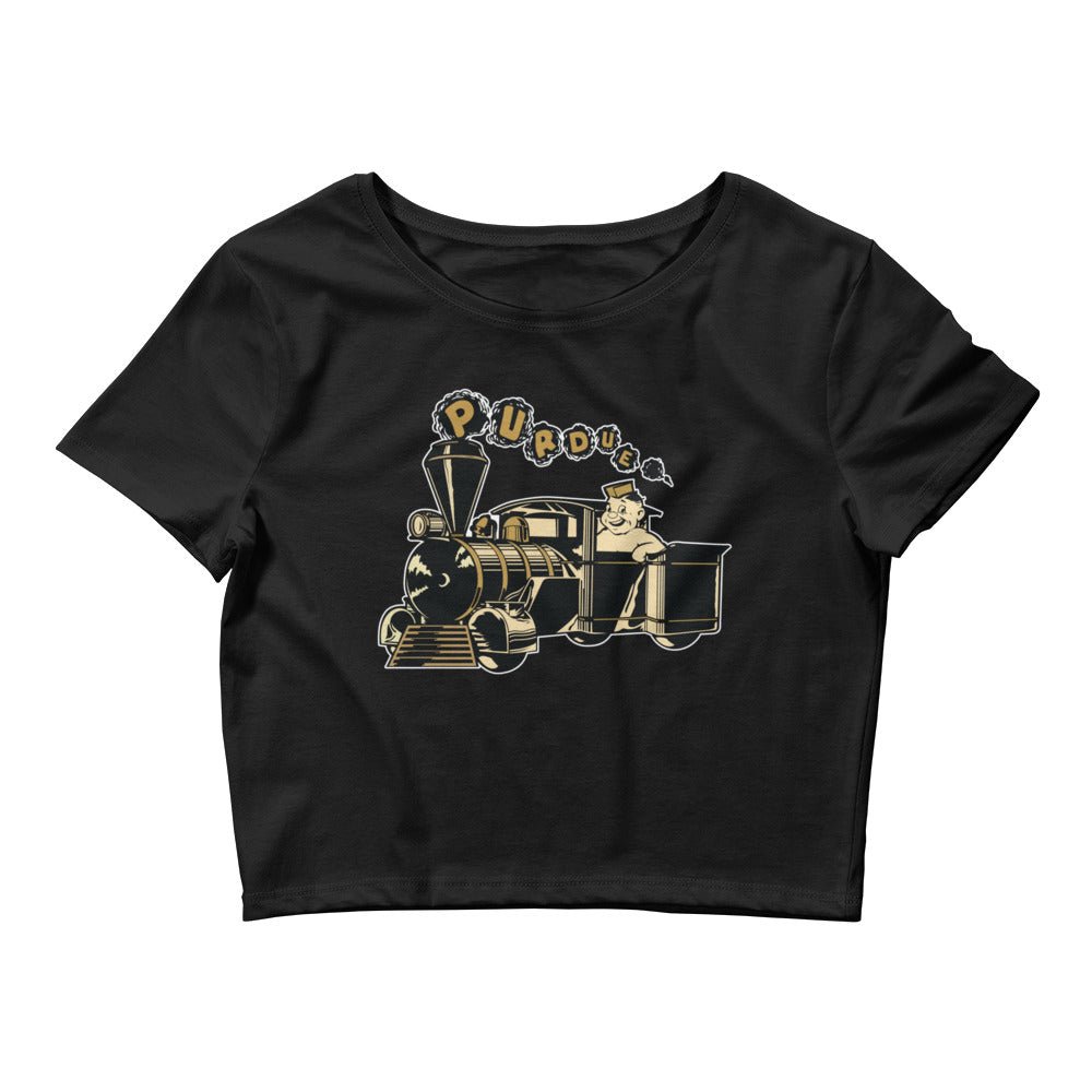 Vintage Purdue Crop Top - 1940s Conductor Pete Art Crop Top - rivalryweek