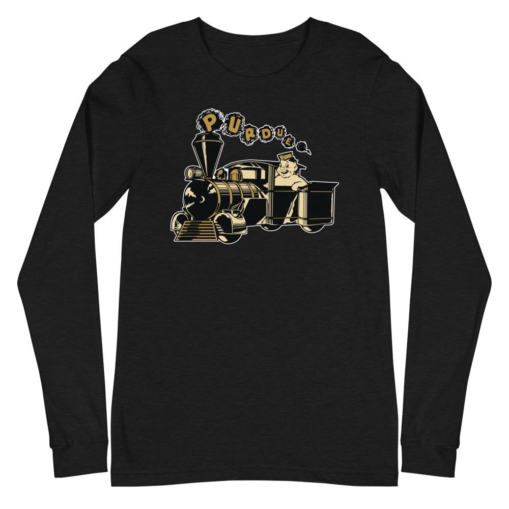 Vintage Purdue Long Sleeve Shirt - 1940s Conductor Pete Art Long Sleeve Shirt - rivalryweek