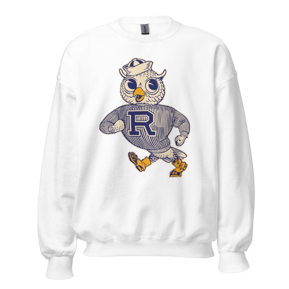 Vintage Rice Crew Neck Sweatshirt - 1950s Strutting Sailor Owl Art Sweatshirt - rivalryweek