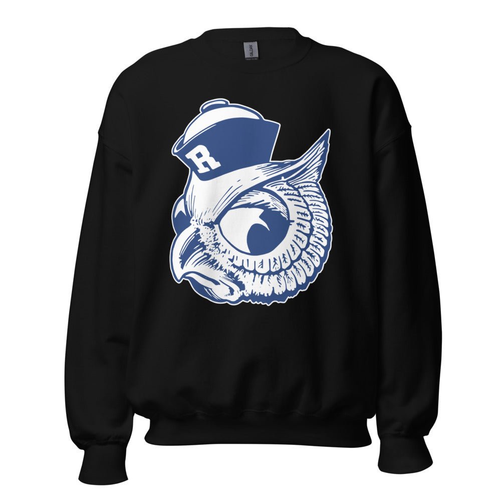 Vintage Rice Owls Crew Neck Sweatshirt - 1950 Sailor Owl Art Sweatshirt - rivalryweek