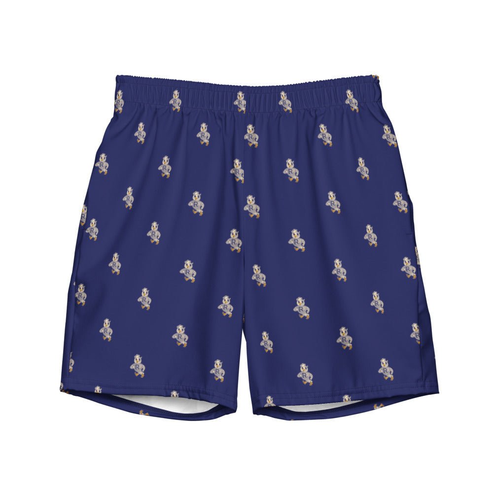 Vintage Rice Swim Trunks - 1950s Strutting Owl Blue Pattern Swim Trunks - Rivalry Week