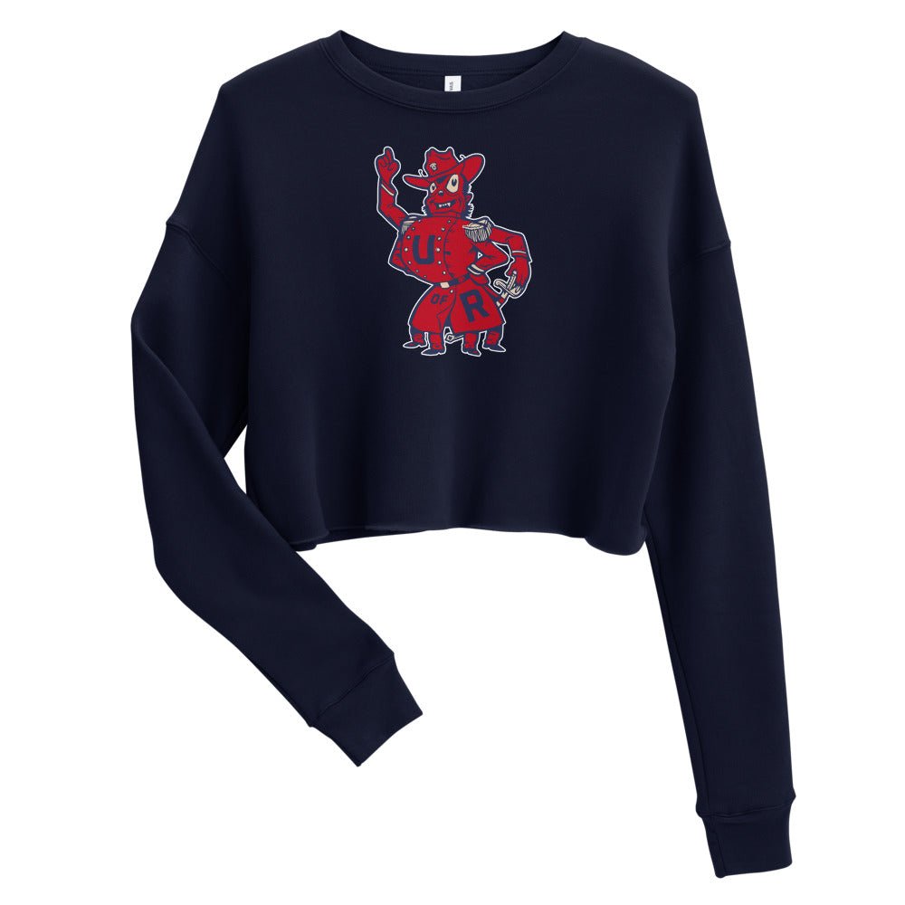 Vintage Richmond Spiders Women's Cropped Sweatshirt - 1950s Captain Spider Art Cropped Sweatshirt - Rivalry Week