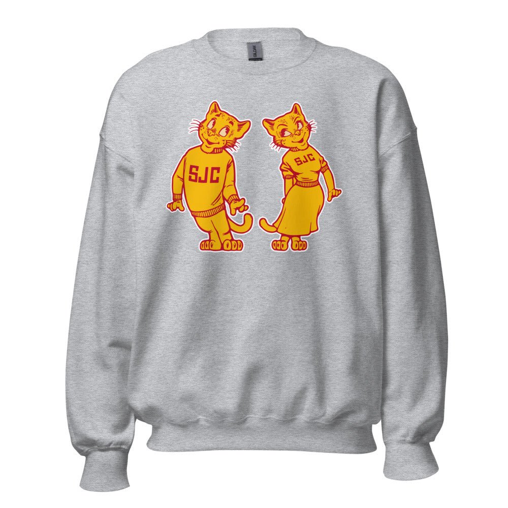 Vintage Sacramento City College Crew Neck Sweatshirt - 1950 Panthers in Love Art Sweatshirt - rivalryweek