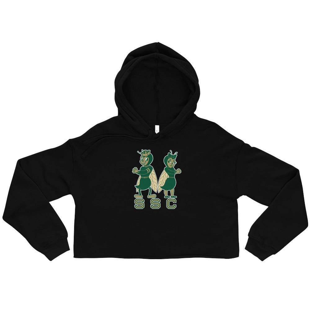 Vintage Sacramento State Women's Cropped Hoodie - 1950s Hornets in Love Art Cropped Hoodie - Rivalry Week