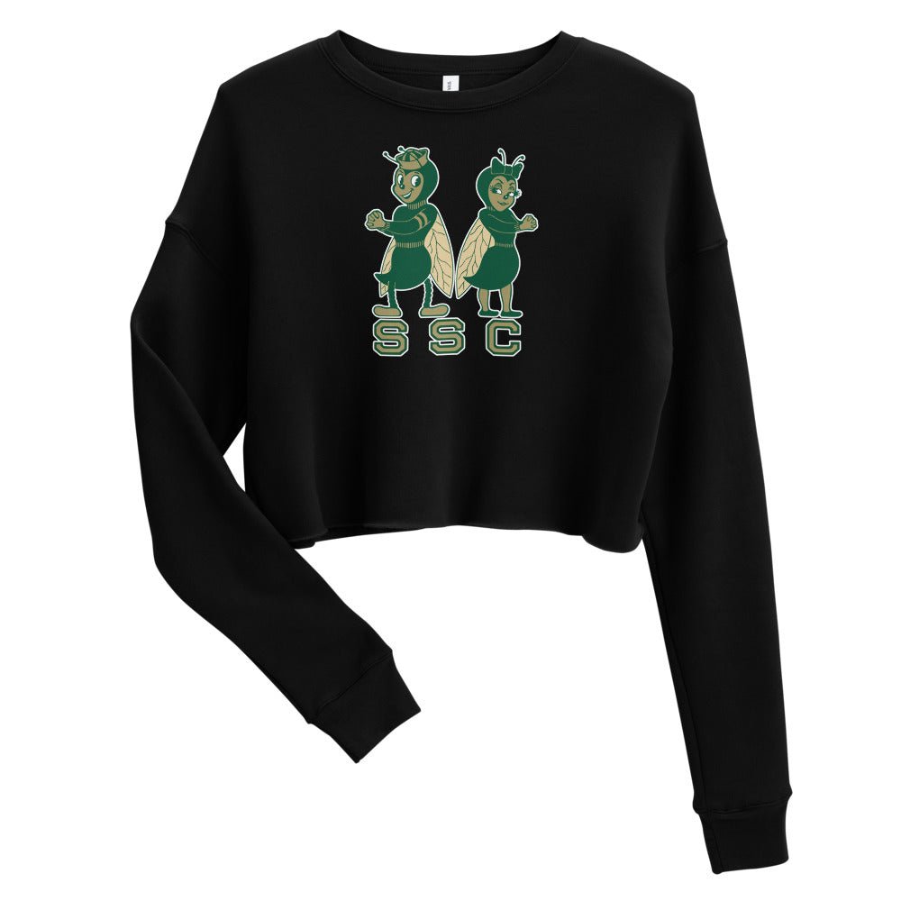 Vintage Sacramento State Women's Cropped Sweatshirt - 1950s Hornets in Love Art Cropped Sweatshirt - Rivalry Week