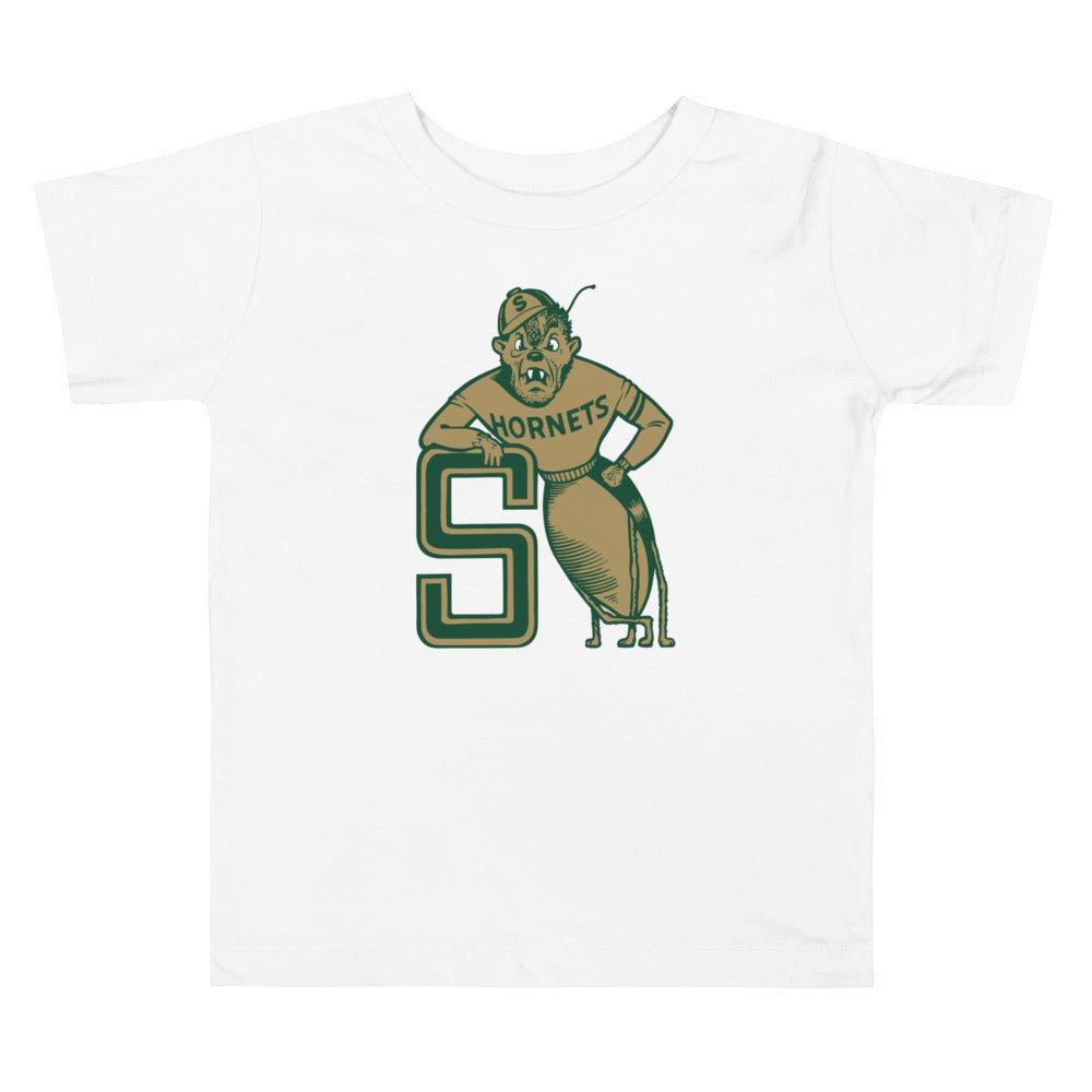 Vintage Sact State Toddler T Shirt - 1950s Leaning Hornet Art Toddler Staple Tee - Rivalry Week