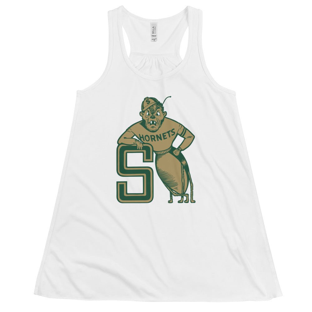 Vintage Sact State Women's Flowy Tank Top - 1950s Leaning Hornet Art W Tank Top - Rivalry Week