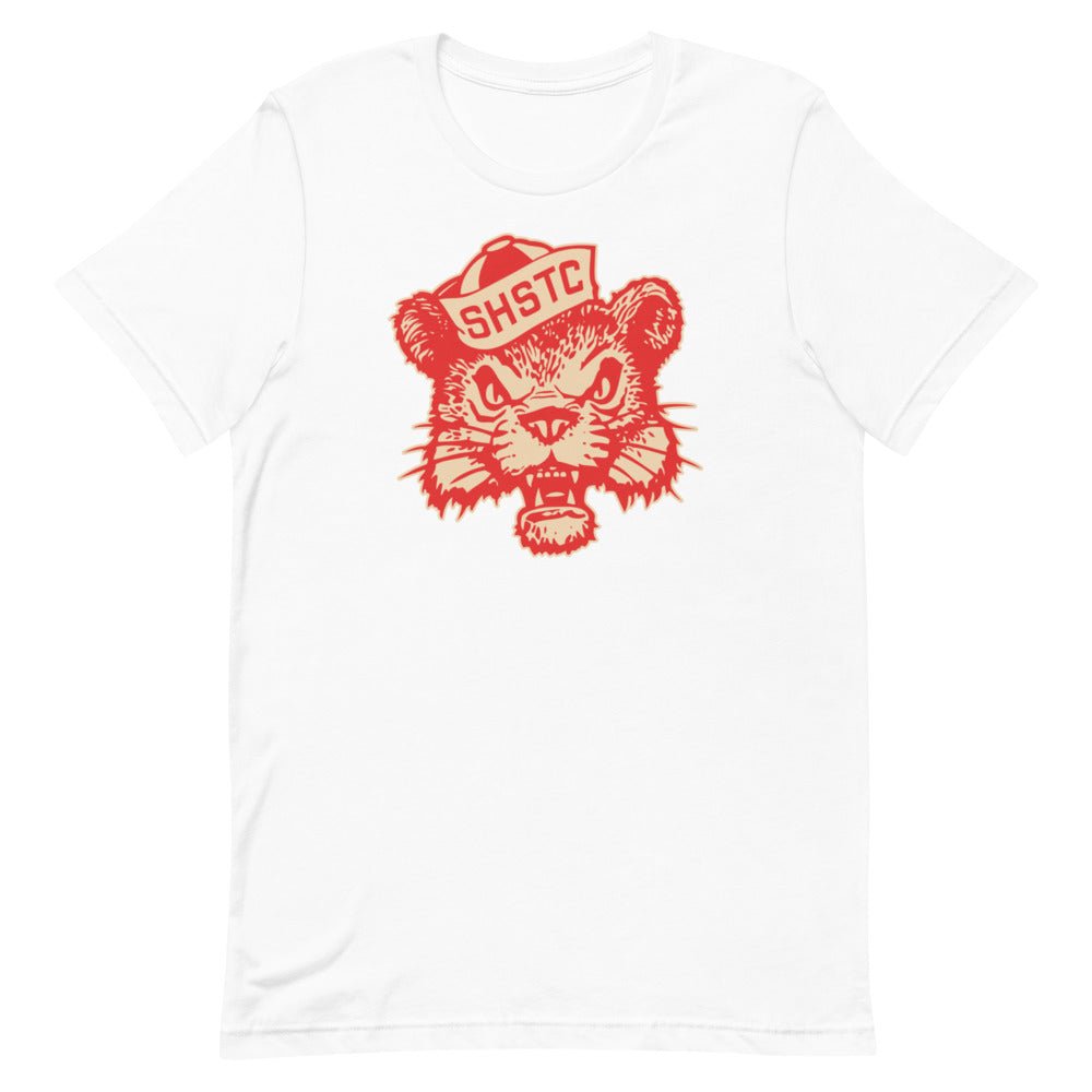 Vintage Sam Houston State University Shirt - 1950s Bearkat in the Hat Art Shirt - rivalryweek