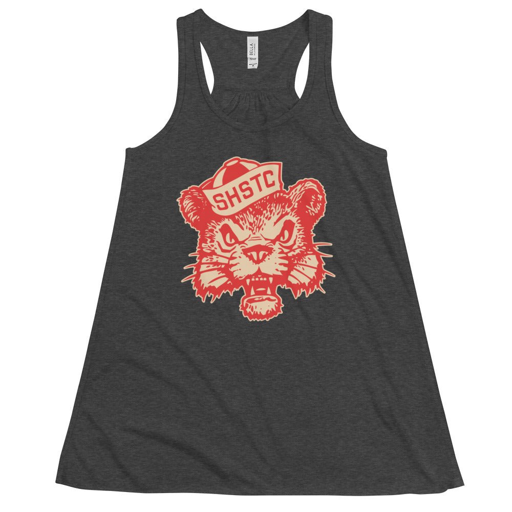 Vintage Sam Houston State University Women's Flowy Tank Top - 1950s Bearkat in the Hat Art W Tank Top - rivalryweek