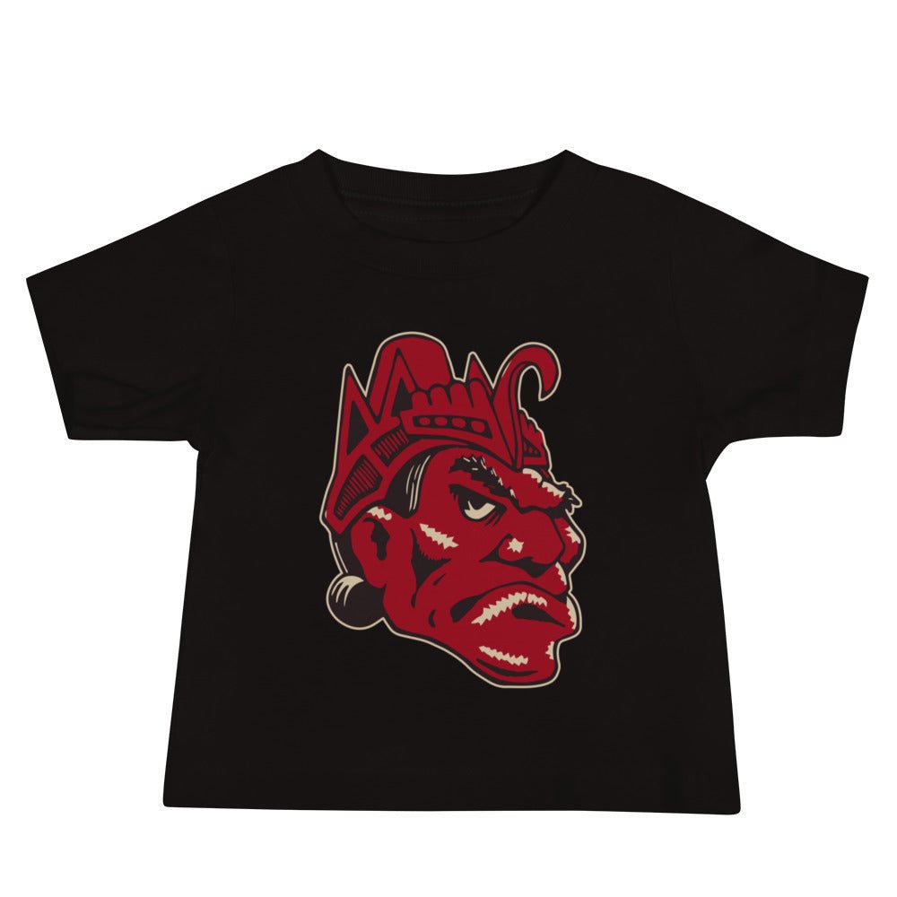 Vintage San Diego State Baby T Shirt - 1950s Aztec Big Head Art Baby Staple Tee - rivalryweek