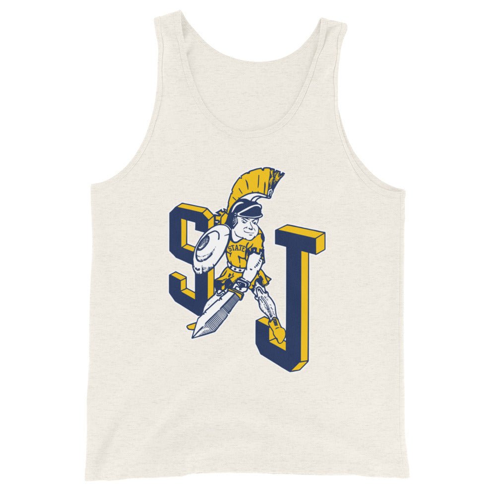 Vintage San Jose State Men's Tank Top - 1940s SJ Spartan Art Mens Tank Top - rivalryweek