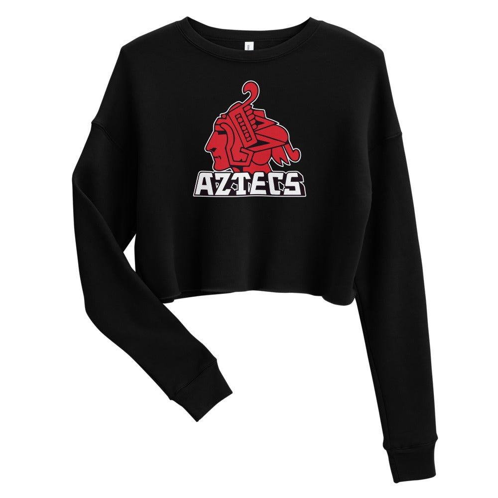 Vintage SDSU Women's Cropped Sweatshirt - 1940s Aztecs Mascot Art Cropped Sweatshirt - rivalryweek