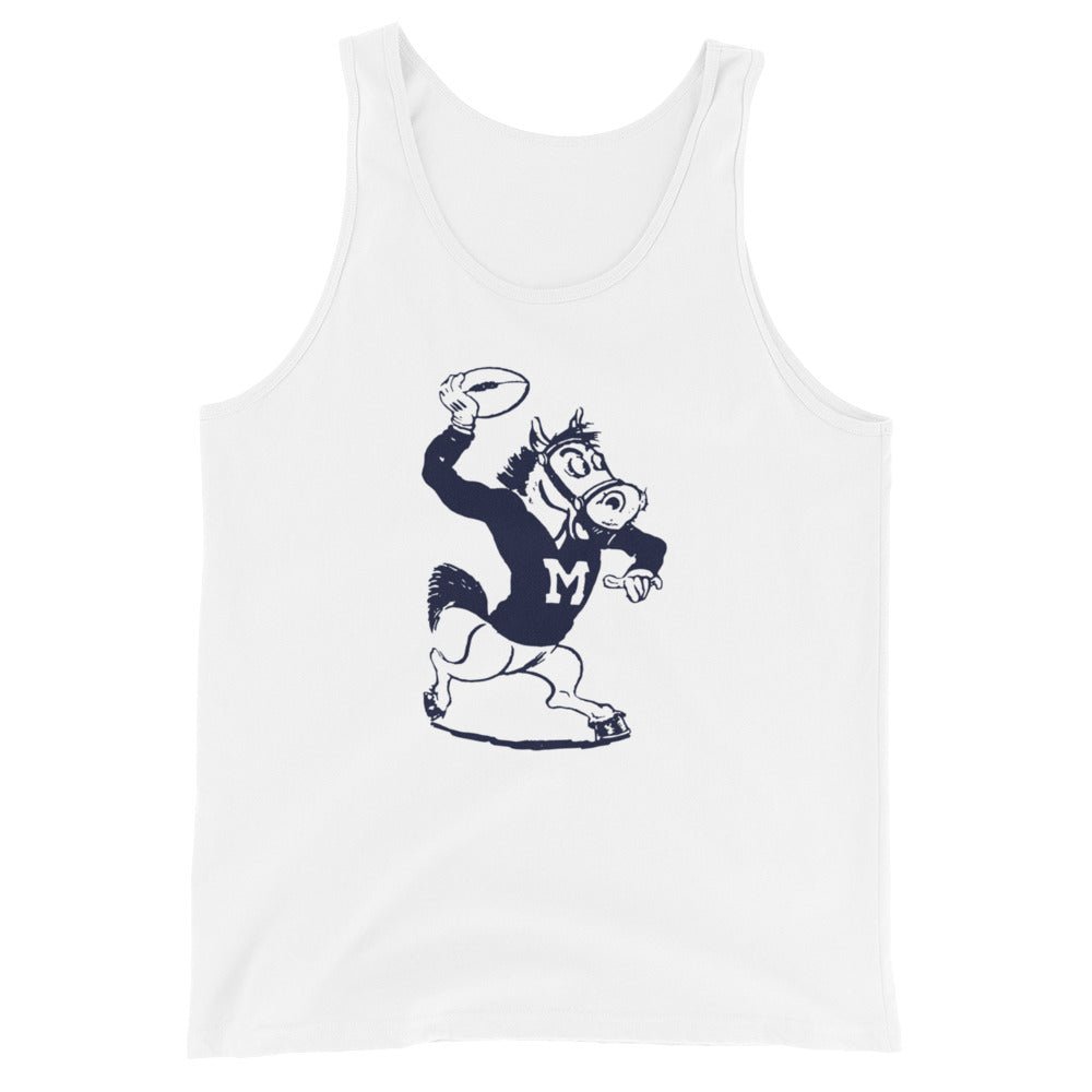 Vintage SMU Men's Tank Top - 1940s Mustang Varsity Pass Art Mens Tank Top - rivalryweek