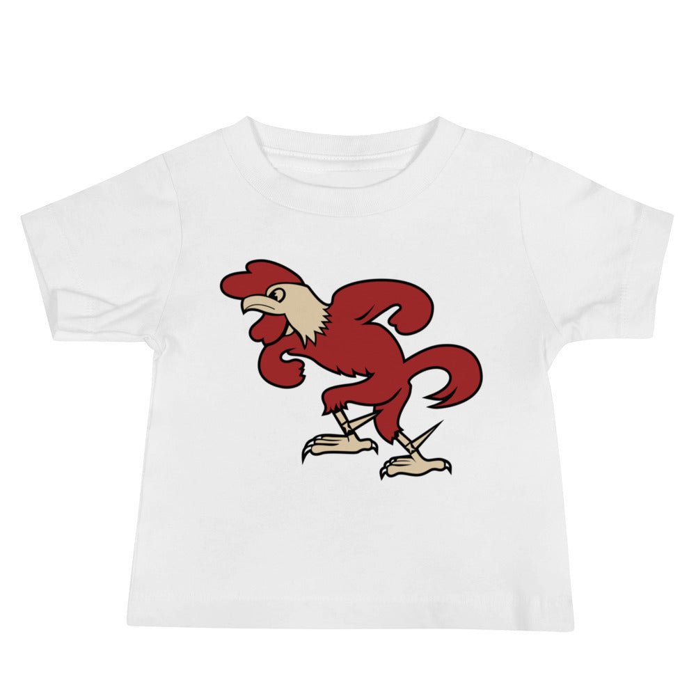 Vintage South Carolina Mascot Baby T Shirt - 1950s Puffed up Gamecock Art Baby Staple Tee - rivalryweek