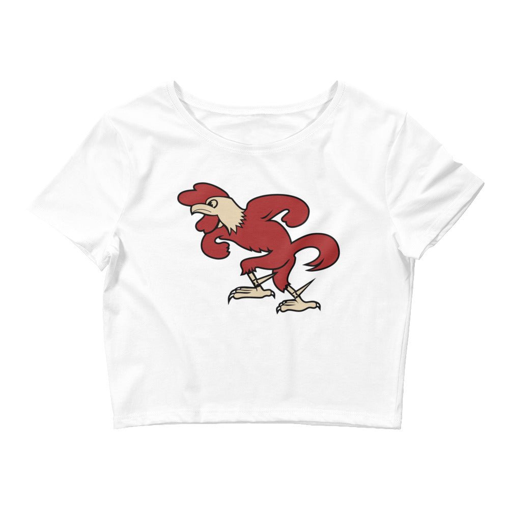 Vintage South Carolina Mascot Crop Top - 1950s Puffed up Gamecock Art Crop Top - rivalryweek