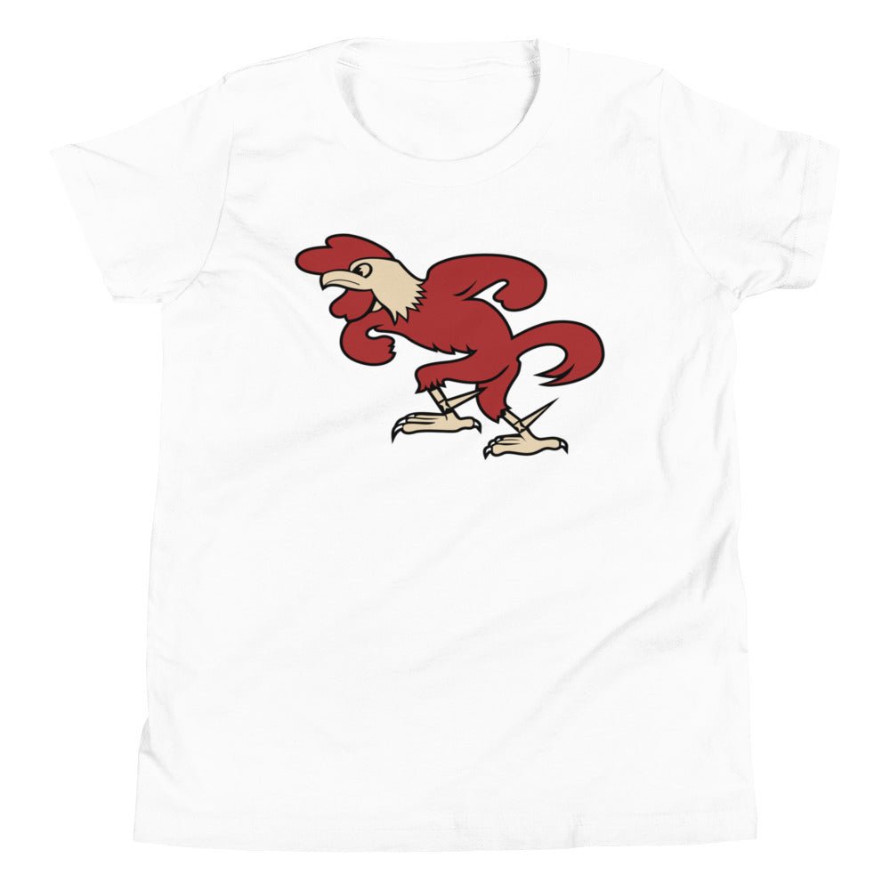 Vintage South Carolina Mascot Kids Youth Shirt - 1950s Puffed up Gamecock Art Youth Staple Tee - rivalryweek