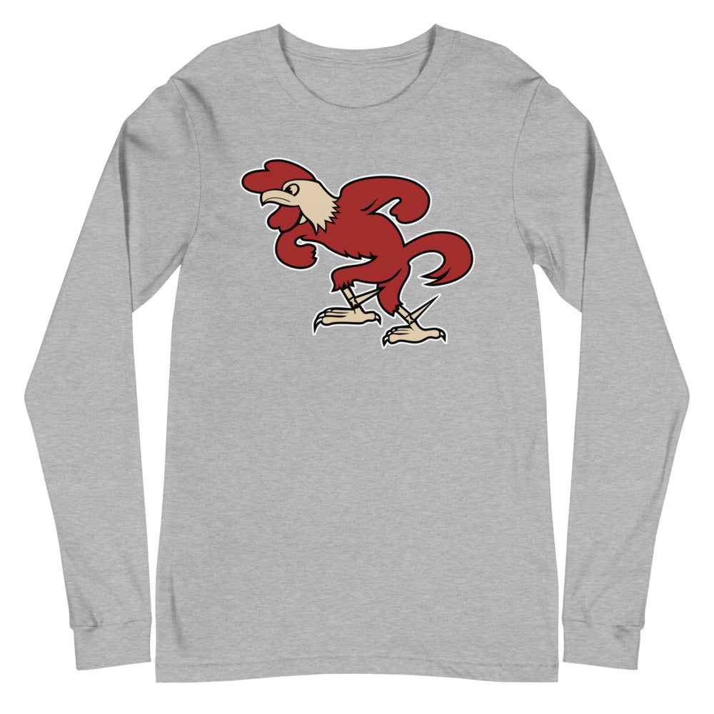 Vintage South Carolina Mascot Long Sleeve Shirt - 1950s Puffed up Gamecock Art Long Sleeve Shirt - rivalryweek