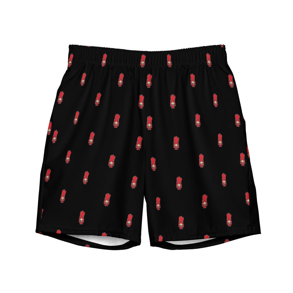 Vintage South Carolina Swim Trunks - 1950s Happy Gamecock Black Pattern Swim Trunks - Rivalry Week