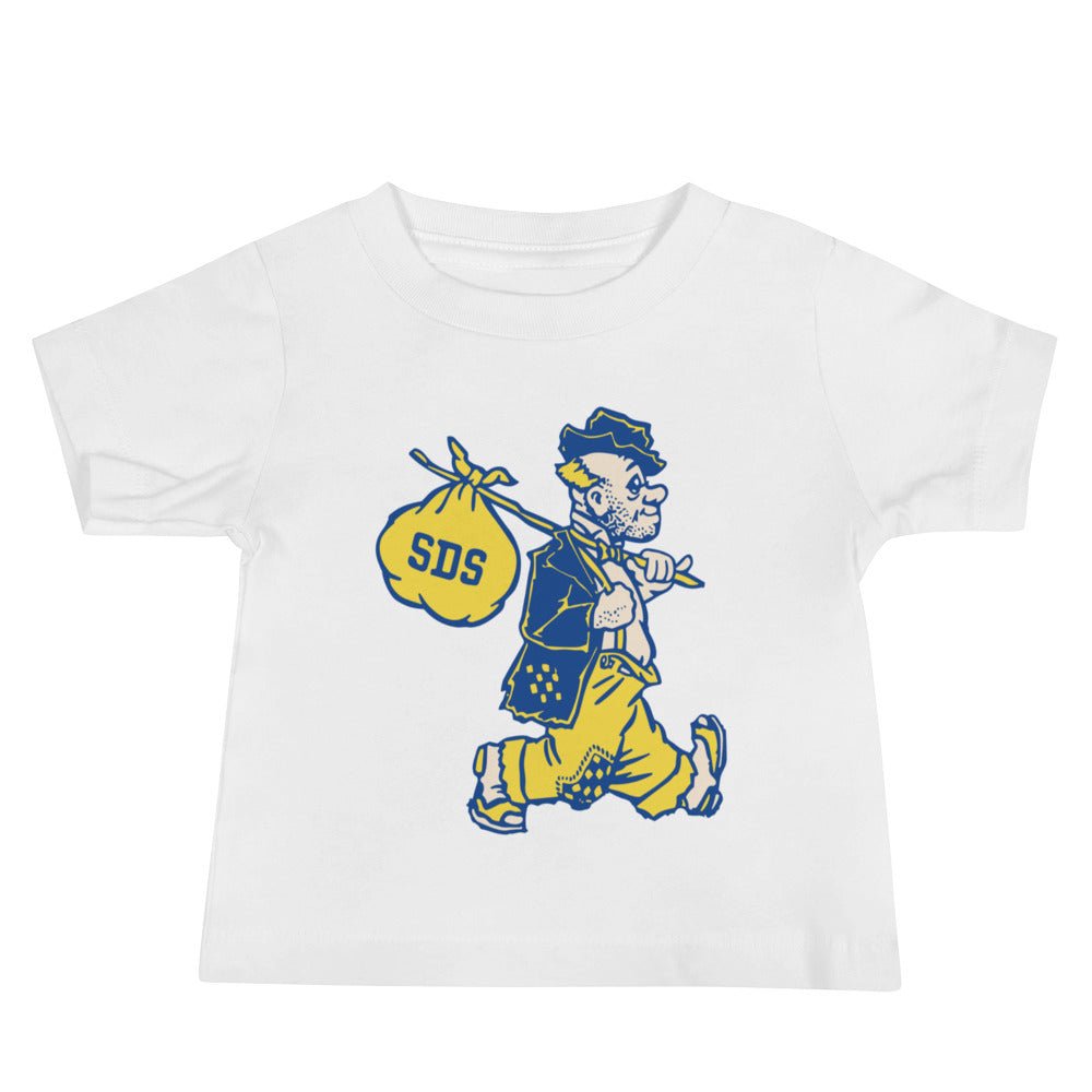 Vintage South Dakota State Baby T Shirt - 1940s Weary Willie Art Baby Staple Tee - Rivalry Week