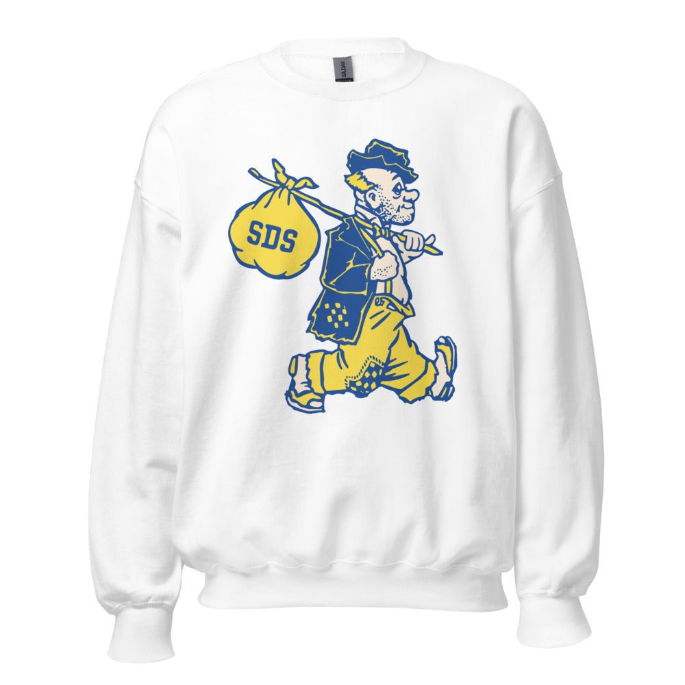 Vintage South Dakota State Crew Neck Sweatshirt - 1940s Weary Willie Art Sweatshirt - Rivalry Week