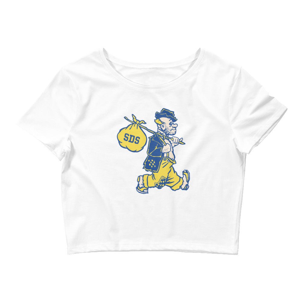 Vintage South Dakota State Crop Top - 1940s Weary Willie Art Crop Top - Rivalry Week