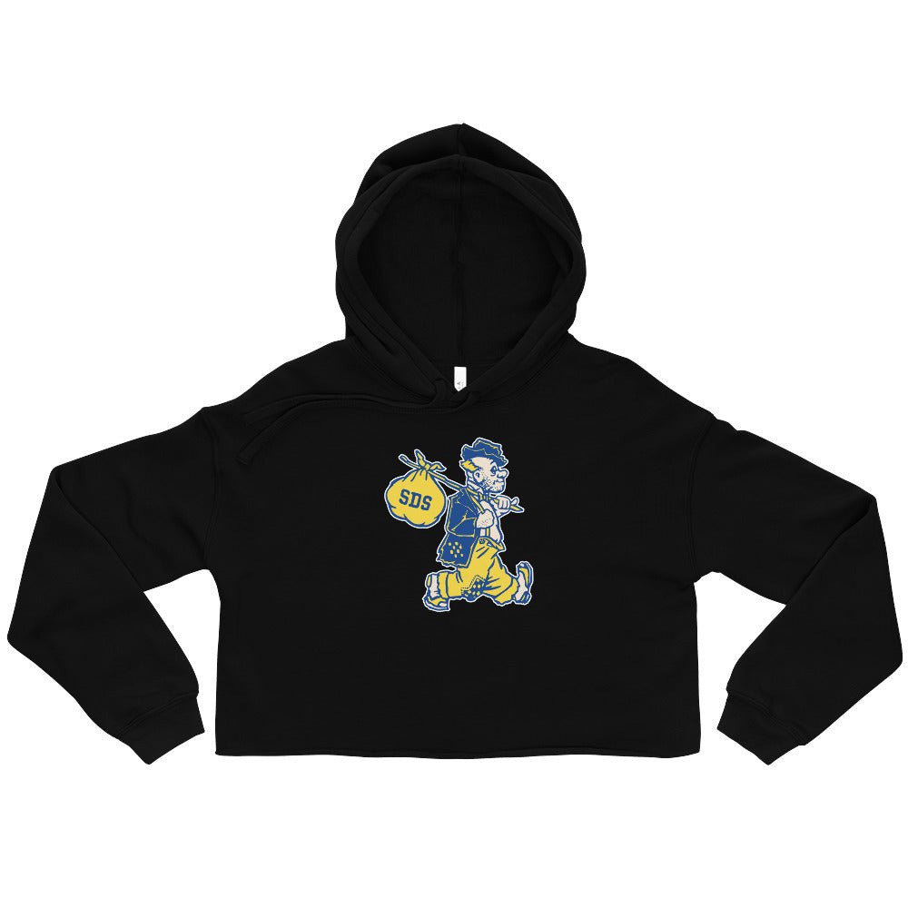 Vintage South Dakota State Women's Cropped Hoodie - 1940s Weary Willie Art Cropped Hoodie - Rivalry Week