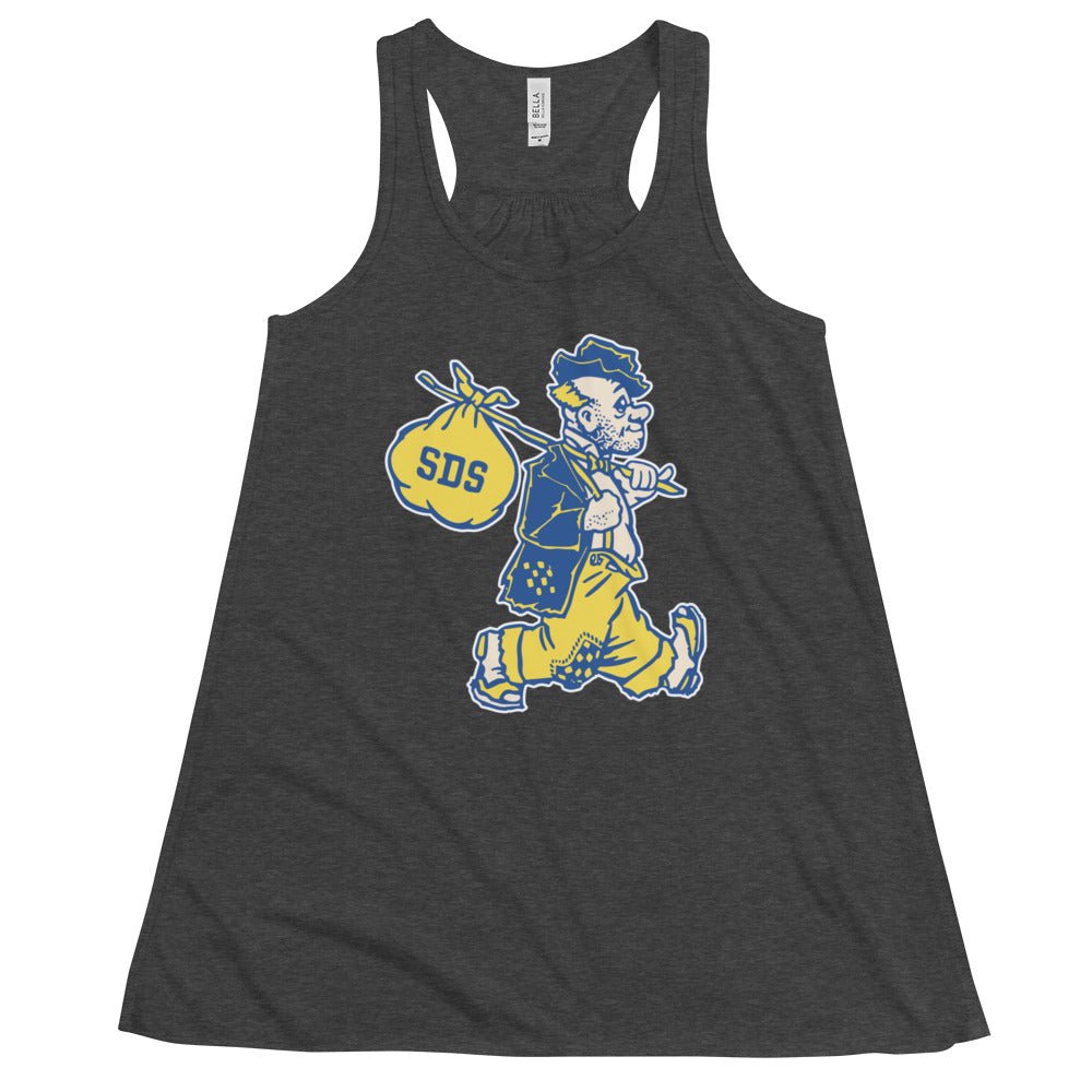 Vintage South Dakota State Women's Flowy Tank Top - 1940s Weary Willie Art W Tank Top - Rivalry Week