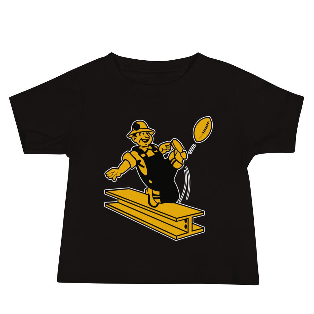 Vintage Steelers Baby T Shirt - 1962 Pittsburgh Mascot Art Baby Staple Tee - Rivalry Week