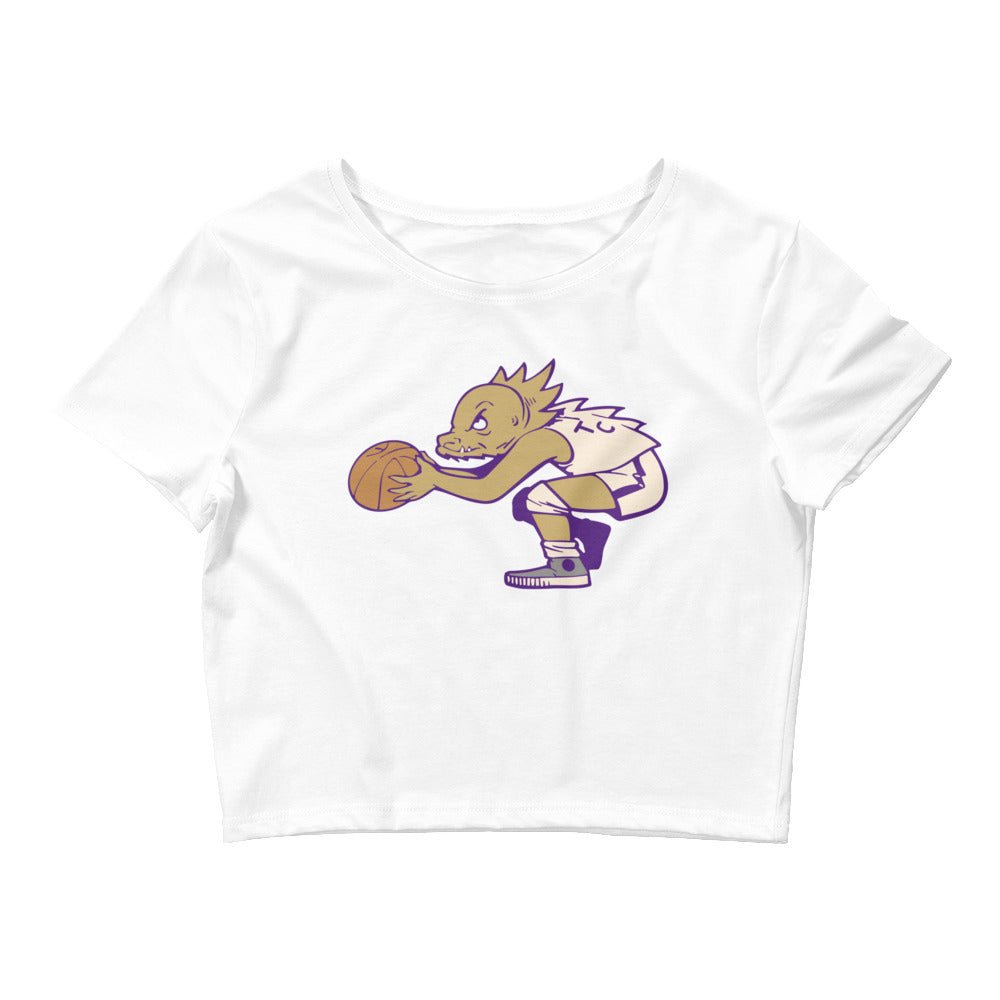 Vintage TCU Basketball Crop Top - 1950s Ball Frog Art Crop Top - Rivalry Week