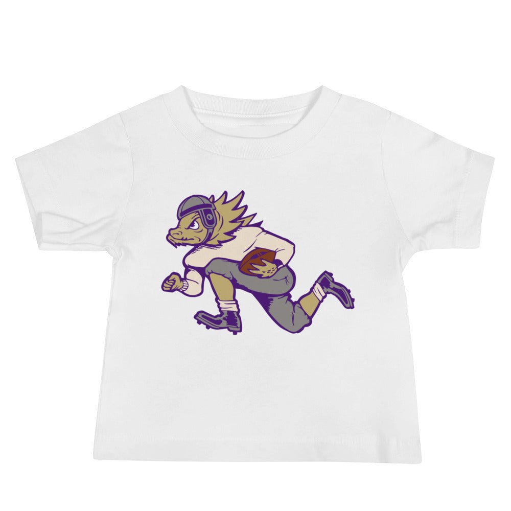 Vintage TCU Football Baby T Shirt - 1950s Horned Frog Football Art Baby Staple Tee - Rivalry Week