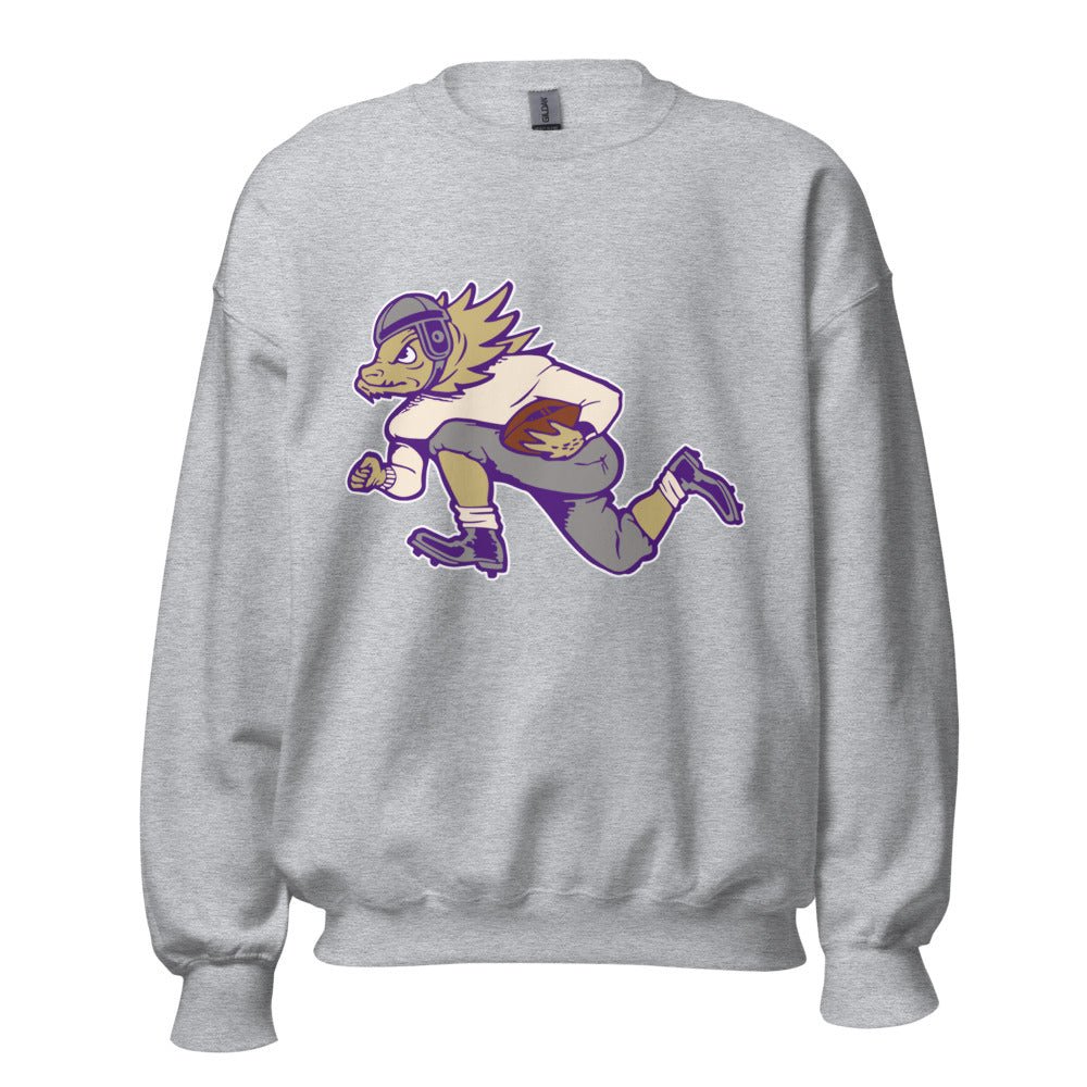 Vintage TCU Football Crew Neck Sweatshirt - 1950s Horned Frog Football Art Sweatshirt - Rivalry Week