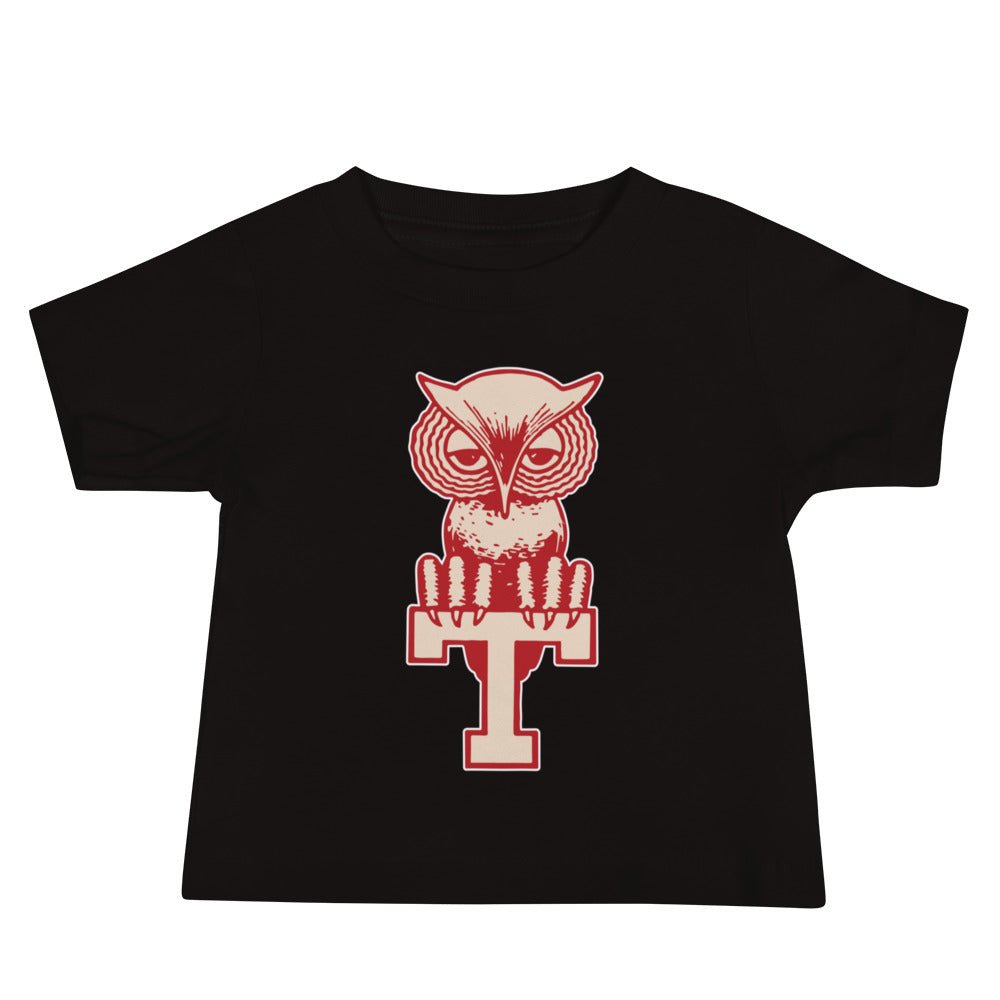 Vintage Temple Baby T Shirt - 1966 Vintage Temple Owl T Art Baby Staple Tee - rivalryweek