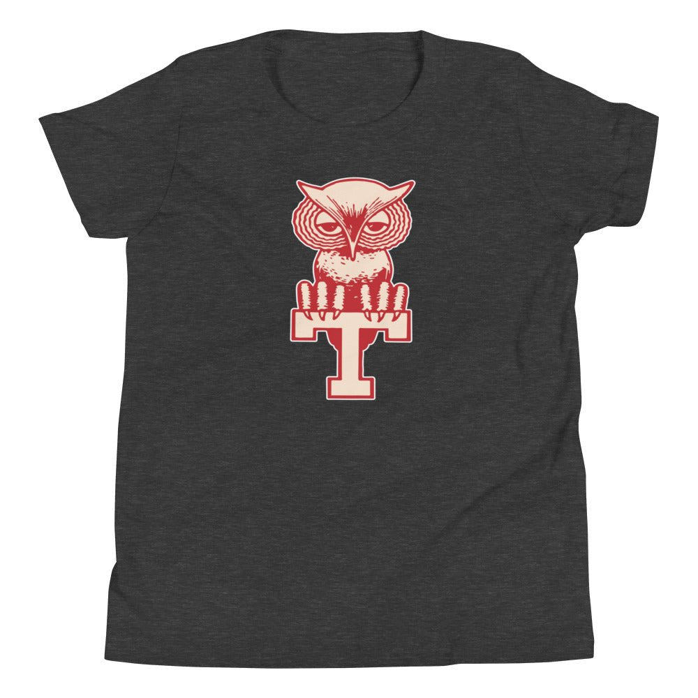 Vintage Temple Kids Youth Shirt - 1966 Vintage Temple Owl T Art Youth Staple Tee - rivalryweek