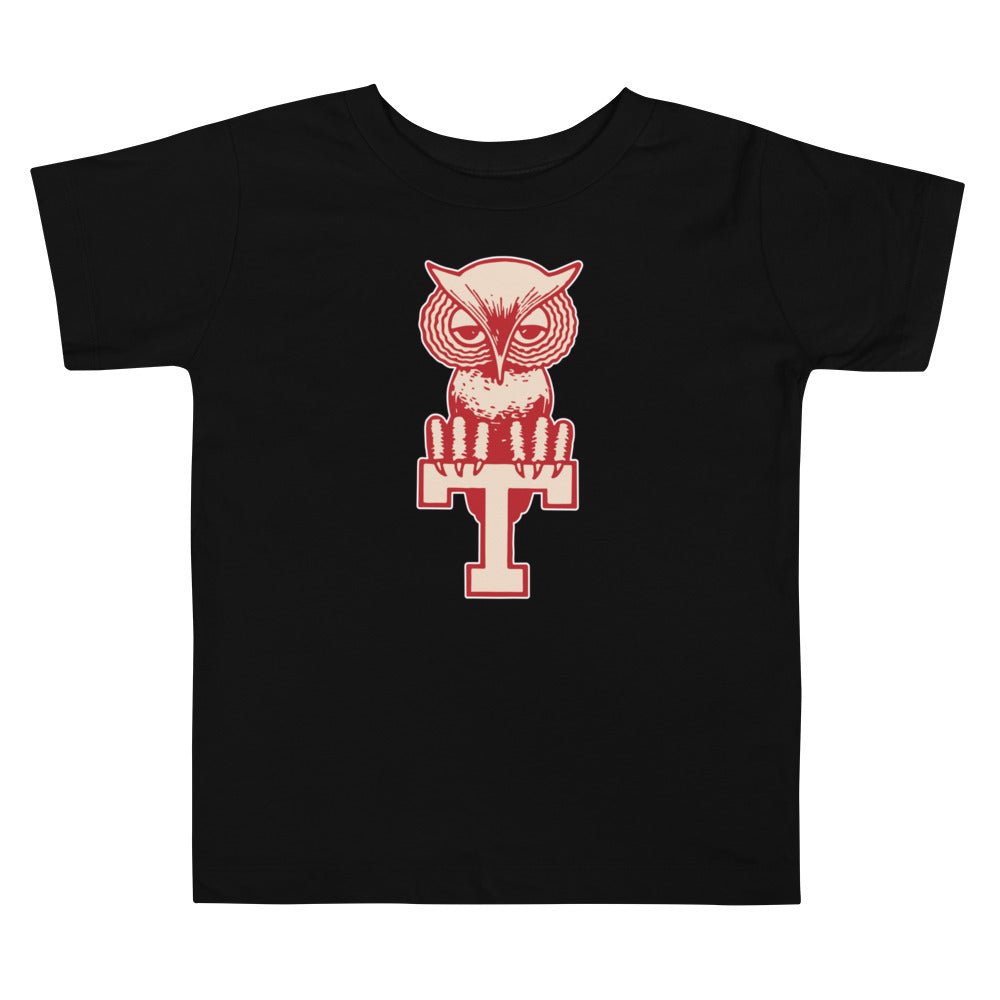 Vintage Temple Toddler T Shirt - 1966 Vintage Temple Owl T Art Toddler Staple Tee - rivalryweek