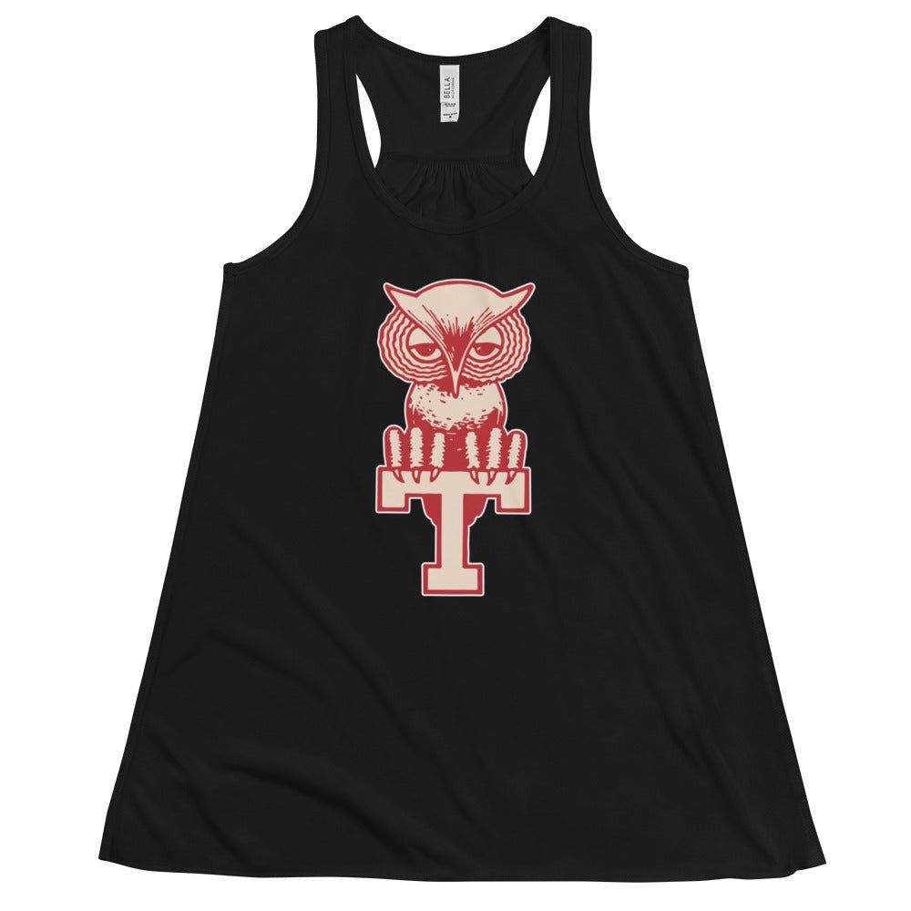 Vintage Temple Women's Flowy Tank Top - 1966 Vintage Temple Owl T Art W Tank Top - rivalryweek