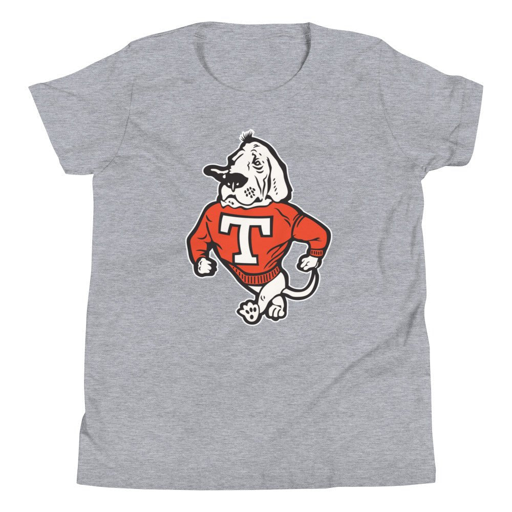 Vintage Tennessee Vols Kids Youth Shirt - 1950s Struttin' Smokey Mascot Art Youth Staple Tee - rivalryweek