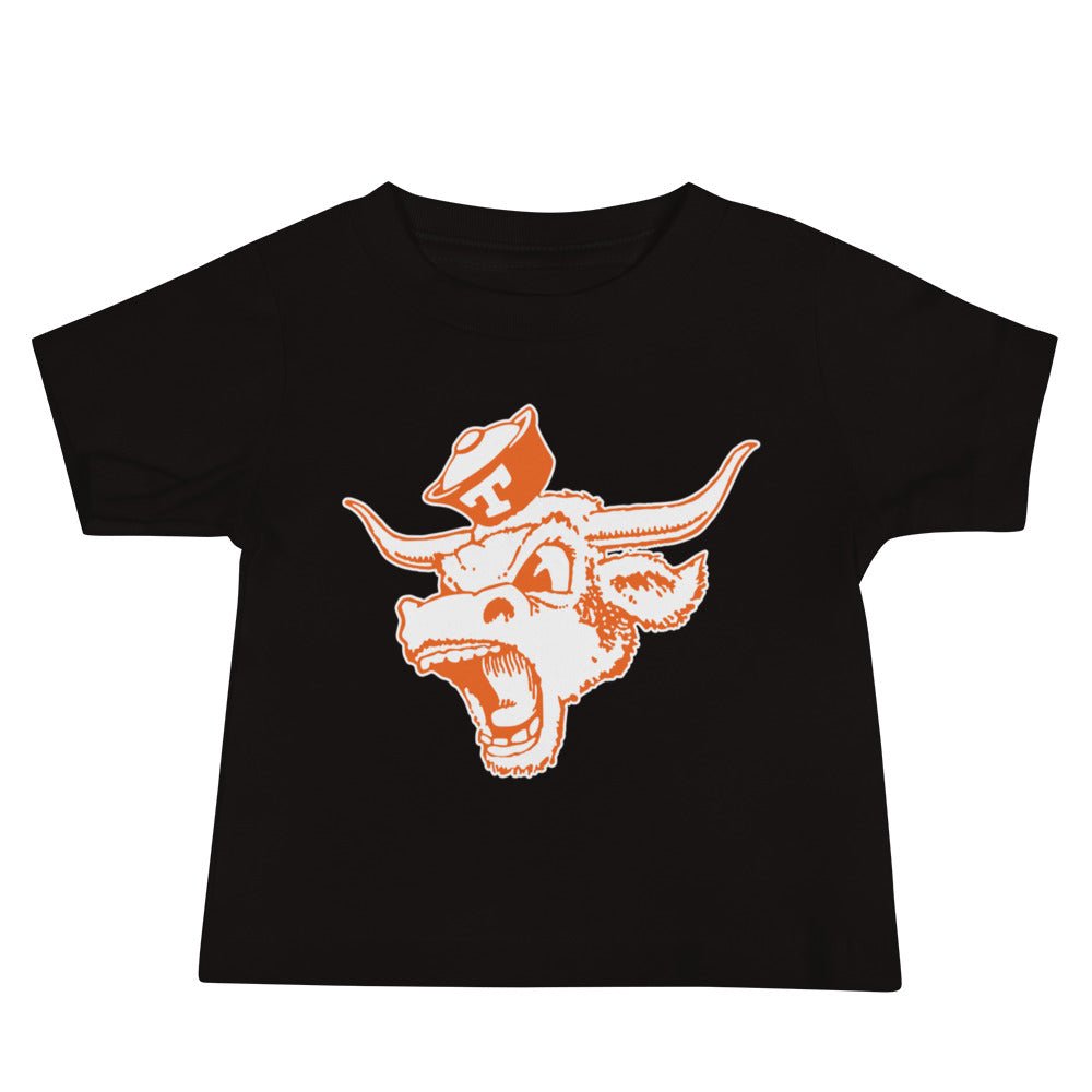 Vintage Texas Longhorns Baby T Shirt - 1940s Sailor Longhorn Art Baby Staple Tee - rivalryweek