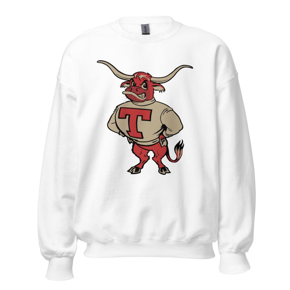 Vintage Texas Longhorns Crew Neck Sweatshirt - 1950s Struttin' Bevo Mascot Art Sweatshirt - rivalryweek