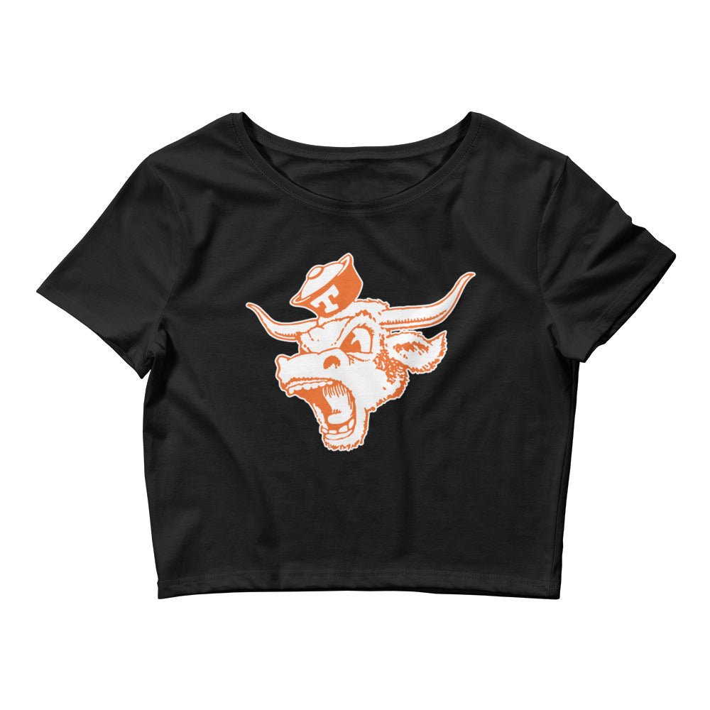 Vintage Texas Longhorns Crop Top - 1940s Sailor Longhorn Art Crop Top - rivalryweek