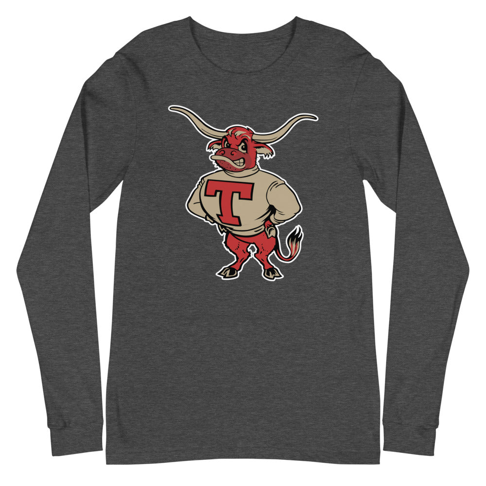 Vintage Texas Longhorns Long Sleeve Shirt - 1950s Struttin' Bevo Mascot Art Long Sleeve Shirt - rivalryweek