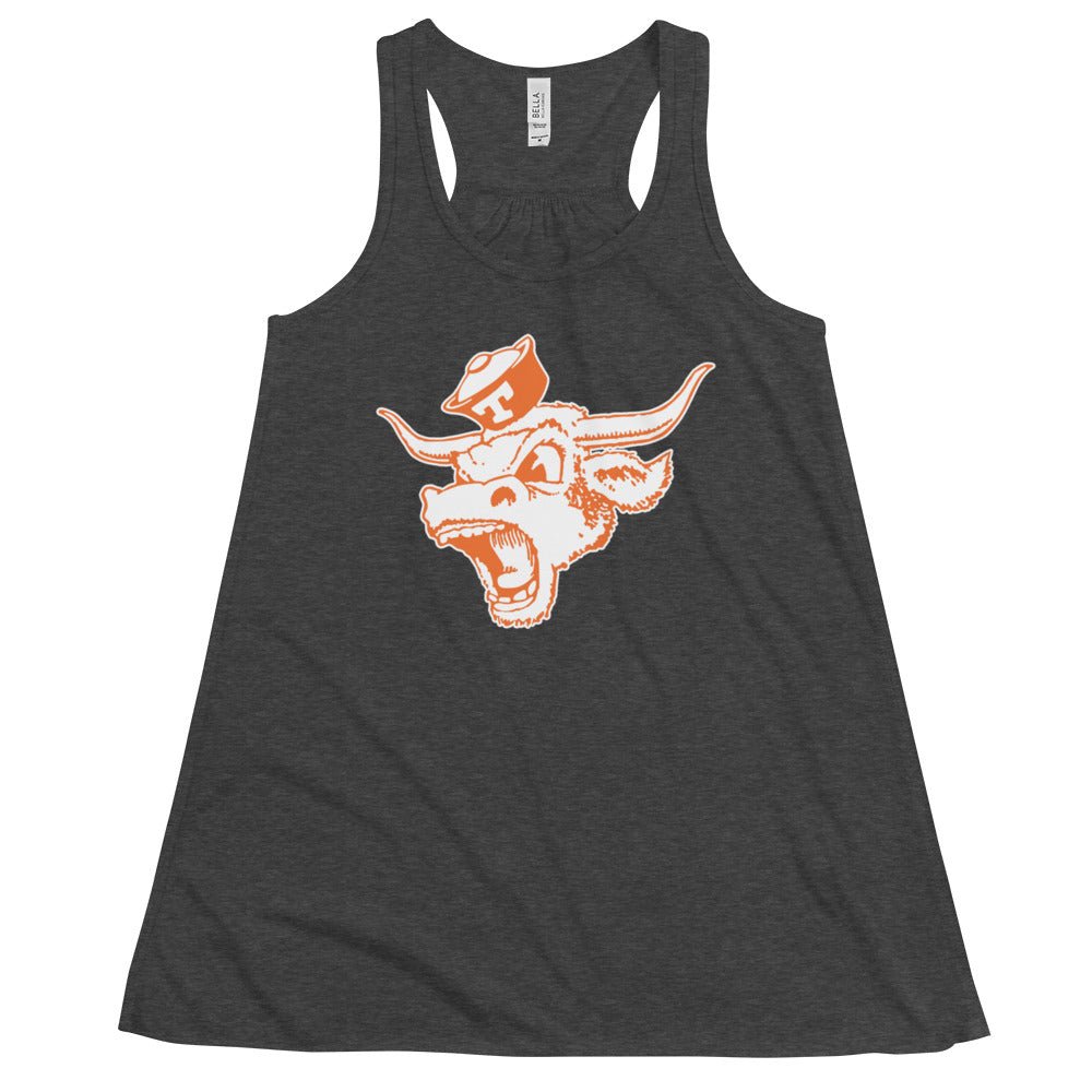 Vintage Texas Longhorns Women's Flowy Tank Top - 1940s Sailor Longhorn Art W Tank Top - rivalryweek