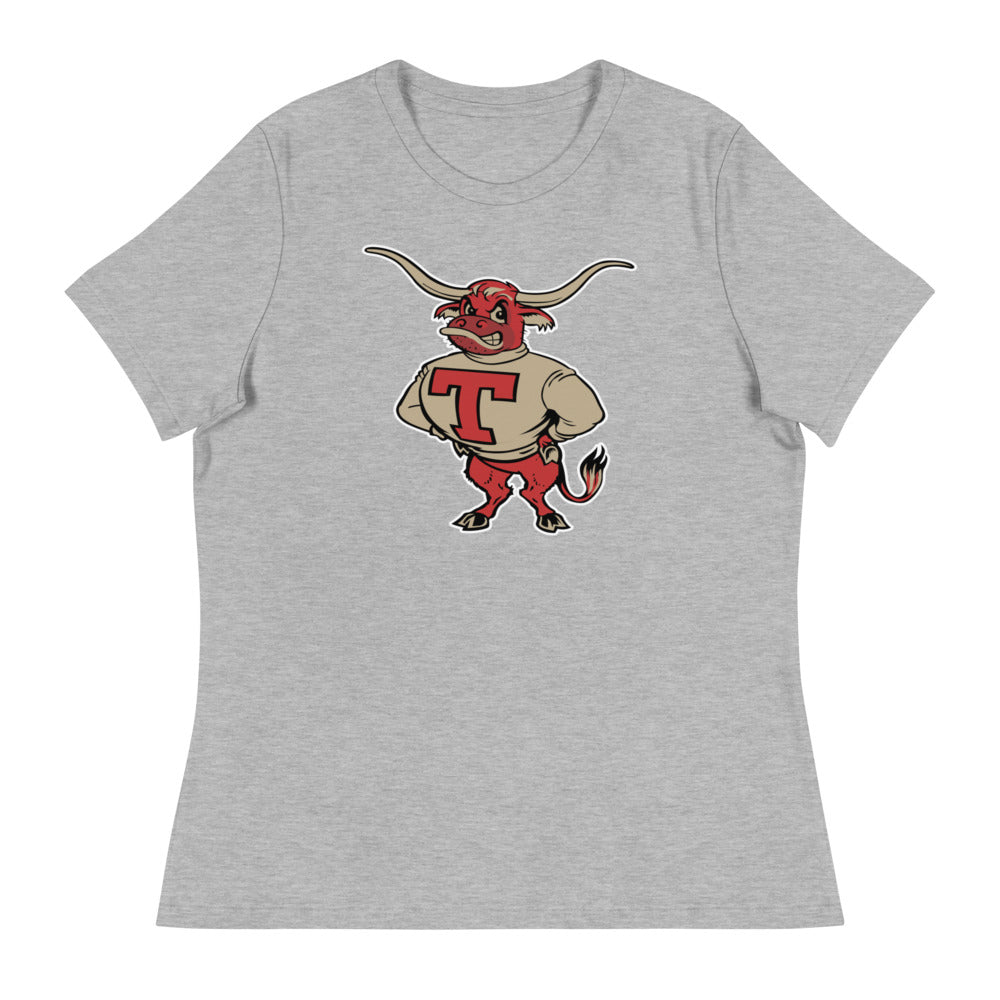 Vintage Texas Longhorns Women's Relaxed Shirt - 1950s Struttin' Bevo Mascot Art W Relaxed T Shirt - rivalryweek