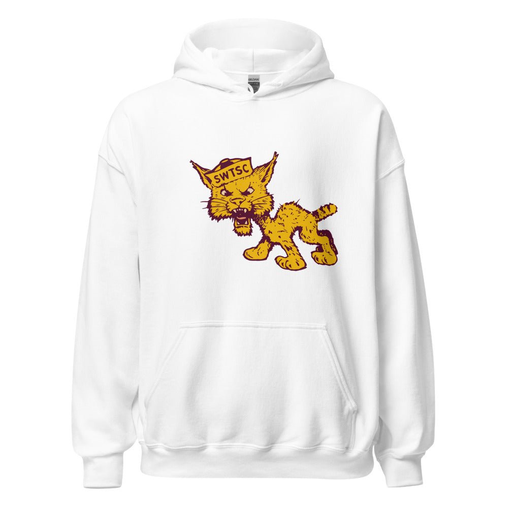 Vintage Texas State Hoodie - 1950s SWTSC Bobcat Art Hoodie - Rivalry Week